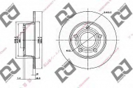 Тормозной диск DJ PARTS BD1595