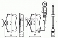 Комплект тормозных колодок BOSCH 0 986 424 813