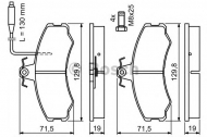 Комплект тормозных колодок BOSCH 0 986 467 411