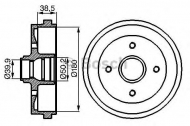 Тормозный барабан BOSCH 0 986 477 002
