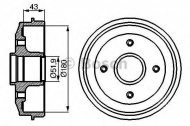 Тормозный барабан BOSCH 0 986 477 020