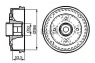 Тормозный барабан BOSCH 0 986 477 112