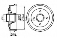 Тормозный барабан BOSCH 0 986 477 117