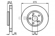 Тормозной диск BOSCH 0 986 478 583