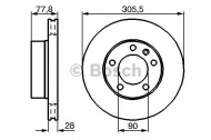 Тормозной диск BOSCH 0 986 479 001