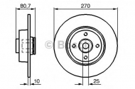 Тормозной диск BOSCH 0 986 479 274