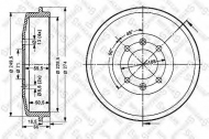 Тормозный барабан STELLOX 6025-3708-SX
