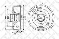 Тормозный барабан STELLOX 6025-3906-SX