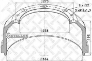 Тормозный барабан STELLOX 85-00132-SX