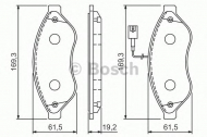 Комплект тормозных колодок BOSCH 0 986 494 111