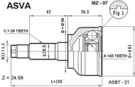 Шарнирный комплект ASVA MZ-07