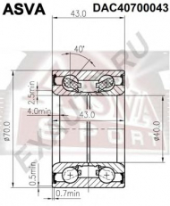 Подшипник ASVA DAC40700043
