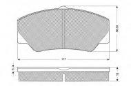Комплект тормозных колодок PROCODIS FRANCE PF1030