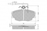 Комплект тормозных колодок PROCODIS FRANCE PF10481