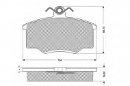 Комплект тормозных колодок PROCODIS FRANCE PF1057