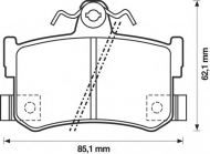 Комплект тормозных колодок BENDIX 571938B