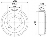 Тормозный барабан MINTEX MBD356