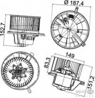 вентилятор HELLA 8EW 351 043-211