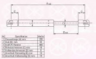 Газовая пружина KLOKKERHOLM 00607100