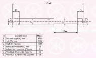Газовая пружина KLOKKERHOLM 55132800