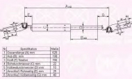 Газовая пружина KLOKKERHOLM 81547101