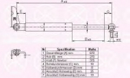 Газовая пружина KLOKKERHOLM 34327102