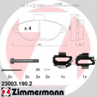 Комплект тормозных колодок ZIMMERMANN 23003.190.2
