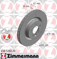 Тормозной диск ZIMMERMANN 450.5202.20