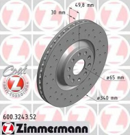 Тормозной диск ZIMMERMANN 600.3243.52