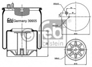 Баллон пневматической рессоры FEBI BILSTEIN 39905