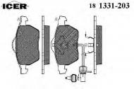 Комплект тормозных колодок ICER 181331-203
