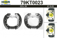 Комлект тормозных накладок ICER 79KT0023