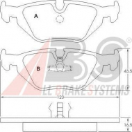 Комплект тормозных колодок A.B.S. 36824 OE