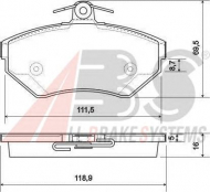 Комплект тормозных колодок A.B.S. 37011 OE