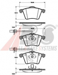 Комплект тормозных колодок A.B.S. 37453 OE
