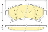Комплект тормозных колодок GIRLING 6113089
