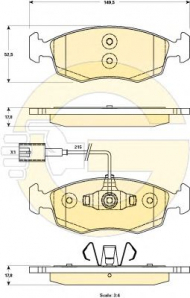 Комплект тормозных колодок GIRLING 6119002