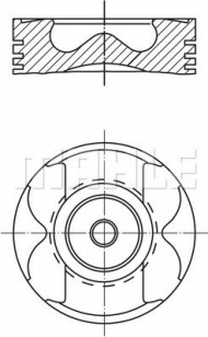 Поршень MAHLE ORIGINAL 001 36 00