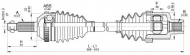 Вал OPEN PARTS DRS6324.00