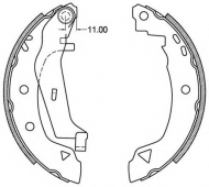 Комлект тормозных накладок OPEN PARTS BSA2098.00
