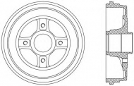 Тормозный барабан OPEN PARTS BAD9069.30