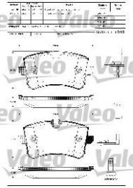 Комплект тормозных колодок VALEO 601325