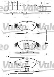 Комплект тормозных колодок VALEO 601279