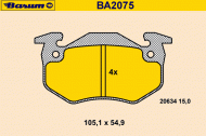 Комплект тормозных колодок BARUM BA2075
