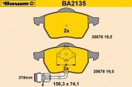 Комплект тормозных колодок BARUM BA2135