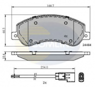 Комплект тормозных колодок COMLINE CBP21512