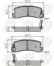 Комплект тормозных колодок COMLINE CBP3864