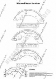 Комлект тормозных накладок NPS H350I06