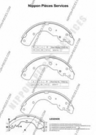 Комлект тормозных накладок NPS M350A04