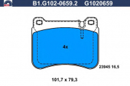 Комплект тормозных колодок GALFER B1.G102-0659.2